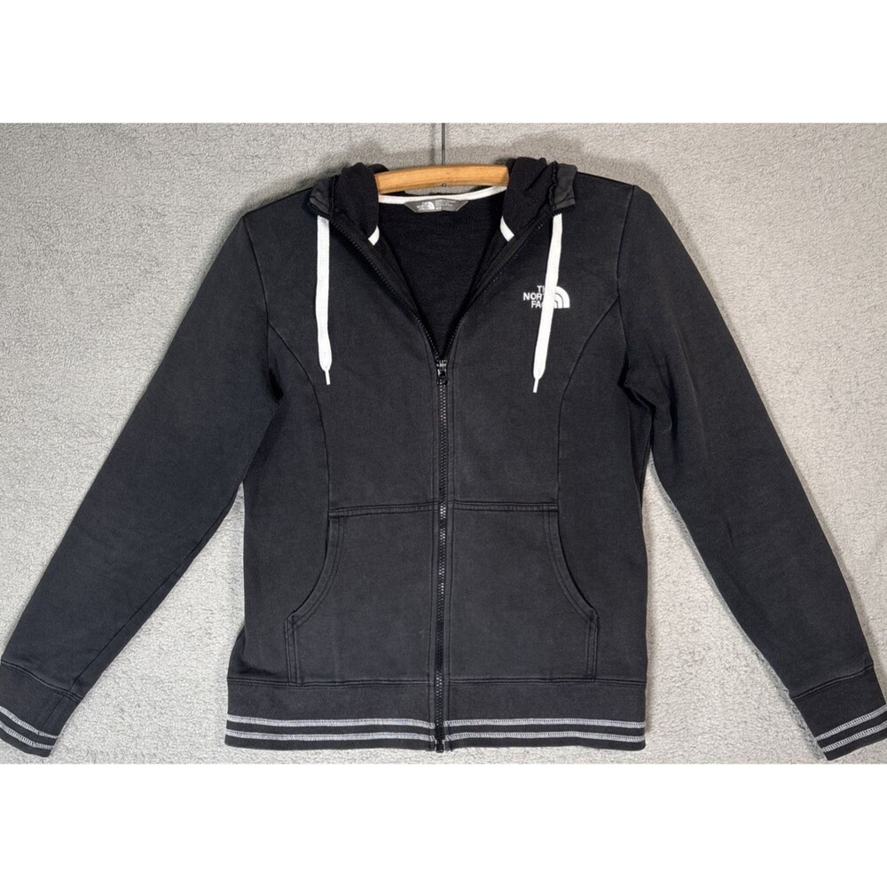 The North Face Womens Full Zip Black Fleece Hoodie Size M Cozy Outdoors Gorpcore